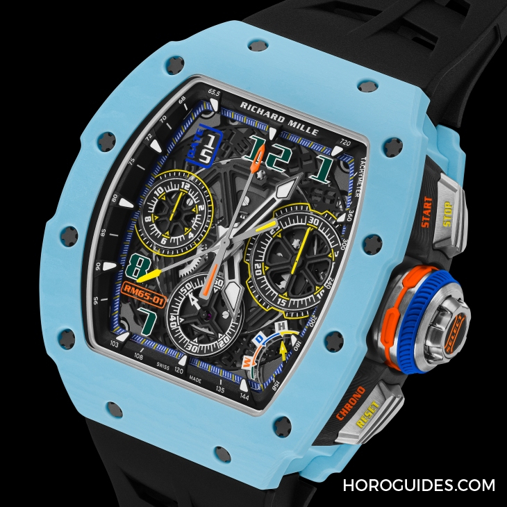 RICHARD MILLE - 亮色Quartz TPT®石英纤维入作！ Richard Mille最复杂自动上链腕表RM 65-01延伸新作抢眼登场